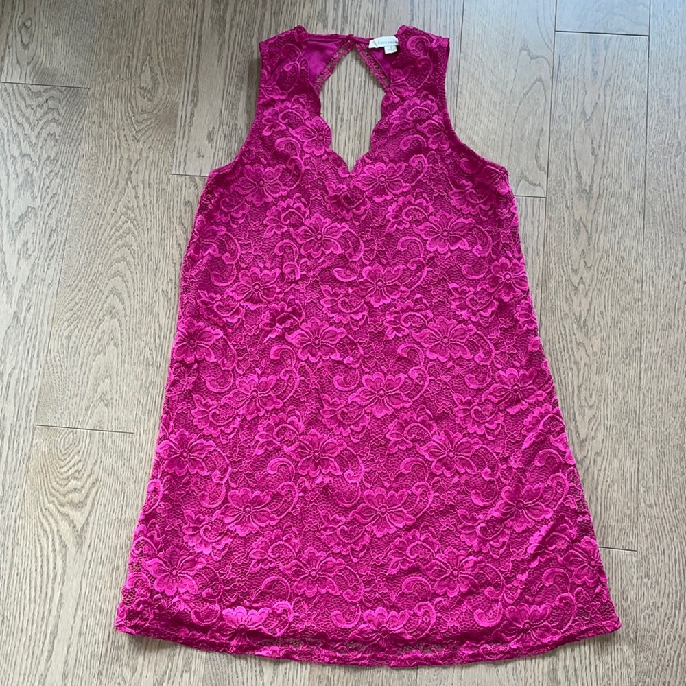 Francesca’s Pink Lace Dress Size S